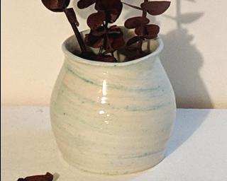 Adorn your home with this one of a kind marbled vase.