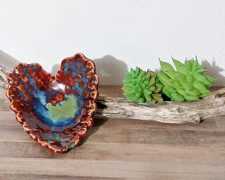 A sweet little textured heart dish for your dresser.