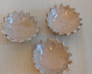 Three sweet little dishes for your dresser.