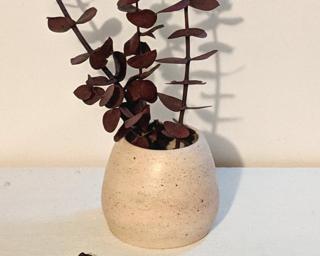 Adorn your home with this one of a kind glazed planter.