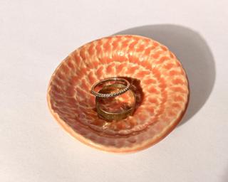 A sweet little jewelry dish for your dresser.