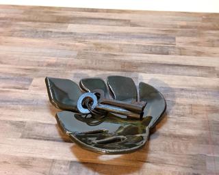 A sweet little monstera leaf dish for your dresser.