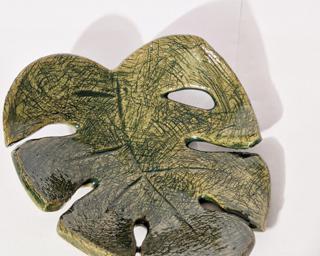 A sweet little leaf dish for your dresser.