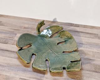 A sweet little leaf dish for your dresser.