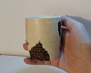 Adorn your home with this one of a kind glazed planter/cup.