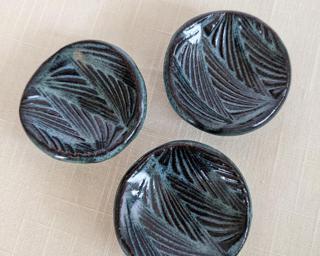 Three sweet little dishes for your dresser.