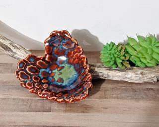 A sweet little textured heart dish for your dresser.