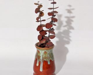 Adorn your home with this bold red vase.