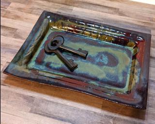 A lovely textured dish for your dresser or table.